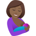 🤱🏾 breast-feeding: medium-dark skin tone display on JoyPixels